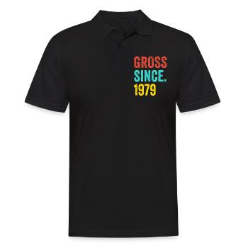 Funny Birthday Gross seit 1979 - Männer Poloshirt - Schwarz - Vorne - Kai (181cm)