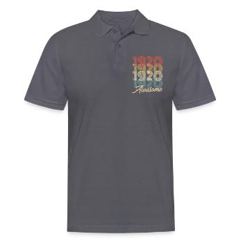Funny Birthday Awesome 1920 - Männer Poloshirt - Anthrazit - Vorne - Nico (186cm)