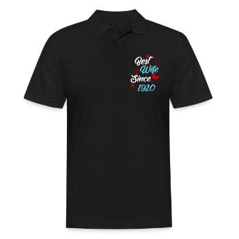 Anniversary Best Wife Since 1920 Wedding - Men's Polo Shirt - black - Front - Kai (181cm)