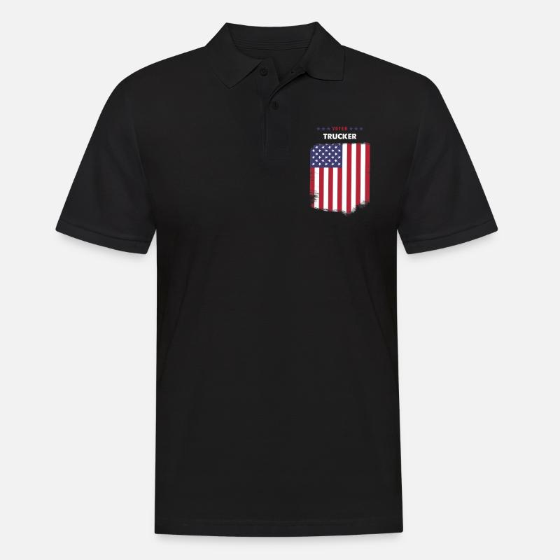 Wähler Trucker - Männer Poloshirt - Schwarz