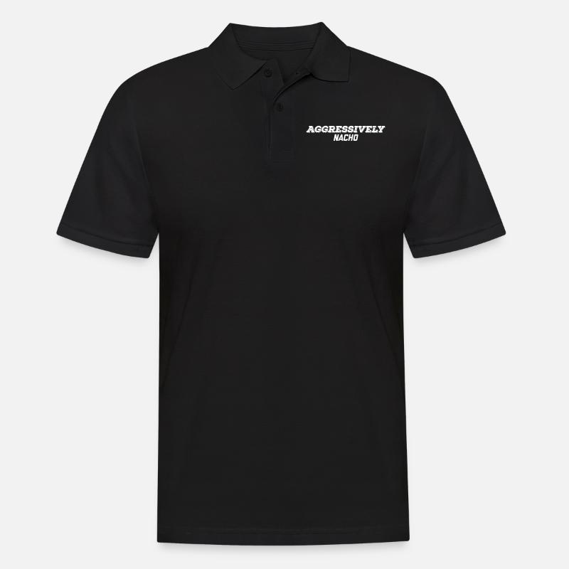 aggressiv Nacho - Männer Poloshirt - Schwarz
