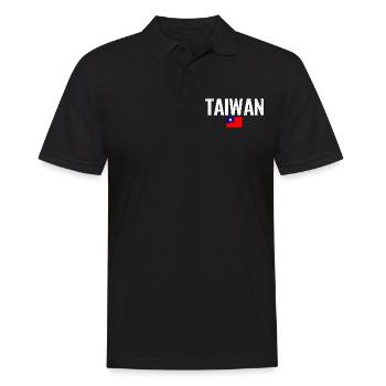 Taiwan Taiwanese Drapeau Taïwanais Taïwanais - Polo Homme - noir - Devant - Kai (181cm)
