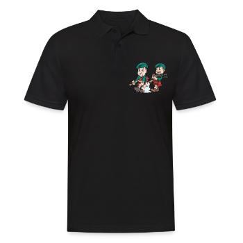 Dudelsack Witz Lusitg Spass - Männer Poloshirt - Schwarz - Vorne - Kai (181cm)