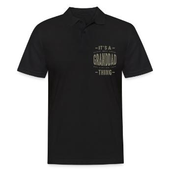 Mens It's a Granddad Thing Christmas Dad/Grandpa - Men's Polo Shirt - black - Front - Kai (181cm)