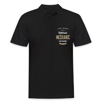 Mécanicien Profession Emploi Travailleur d’anniversaire - Polo Homme - noir - Devant - Kai (181cm)
