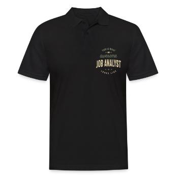Funny Awesome Job Analyst Job Beruf - Männer Poloshirt - Schwarz - Vorne - Kai (181cm)