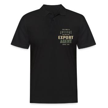 Funny Awesome Export Agent Job Beruf - Männer Poloshirt - Schwarz - Vorne - Kai (181cm)