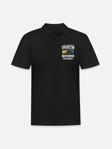 Retirement Bluegrass Festival - Men's Polo Shirt - black