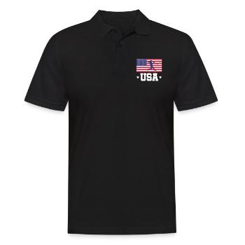 Softball USA Baseball America Pitcher Gift - Polo Homme - noir - Devant - Kai (181cm)