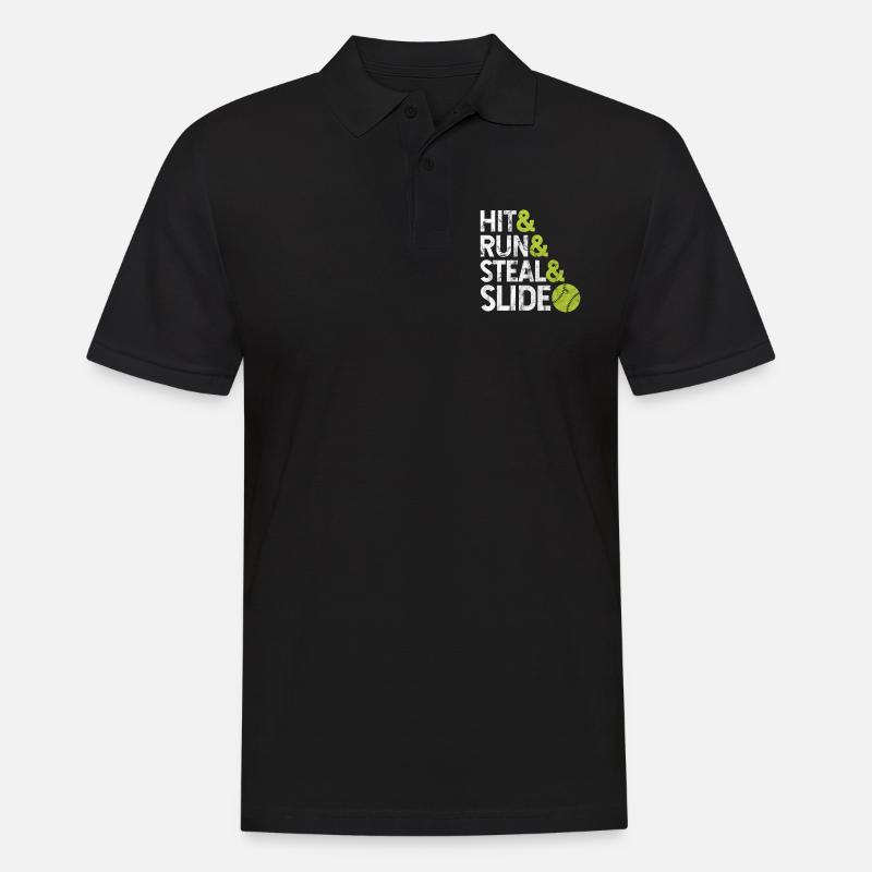 Softball - Männer Poloshirt - Schwarz