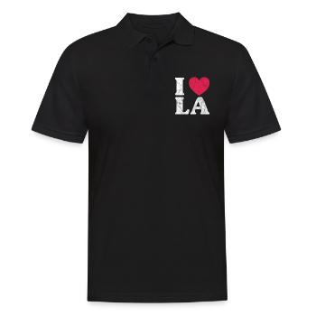 Los Angeles Californie États-Unis Amérique LA Cadeau - Polo Homme - noir - Devant - Kai (181cm)