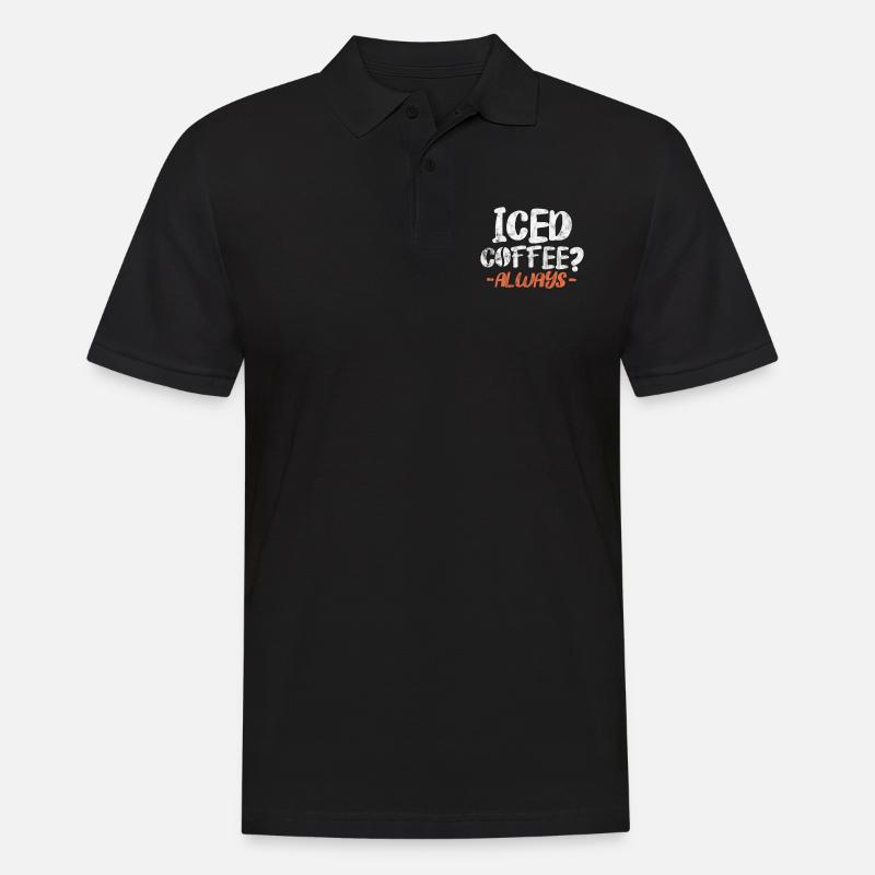 Eiskaffee - Männer Poloshirt - Schwarz