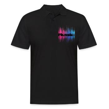 Music - Männer Poloshirt - Schwarz - Vorne - Kai (181cm)