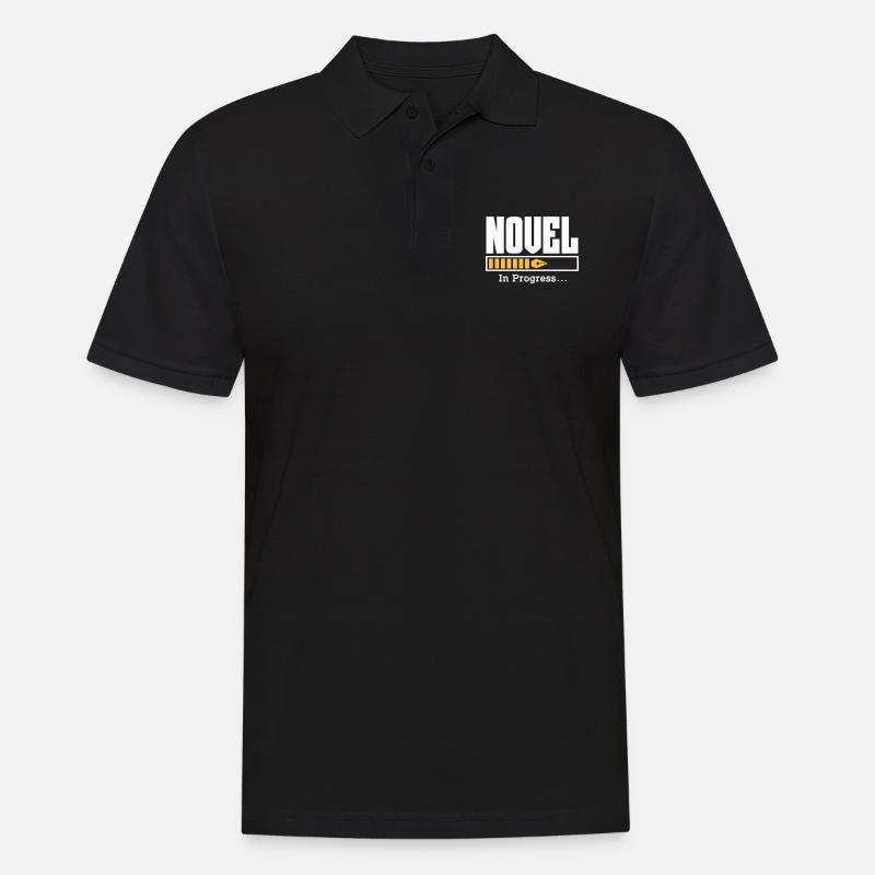 Autor - Männer Poloshirt - Schwarz