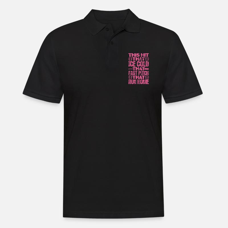Softball - Männer Poloshirt - Schwarz
