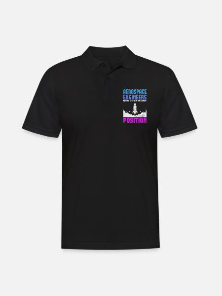 Space Engineer Aeronautical Engineer Gift - Men's Polo Shirt - black