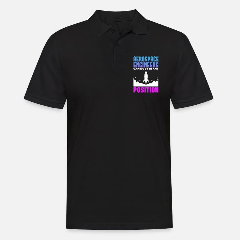 Space Engineer Aeronautical Engineer - Men's Polo Shirt - black