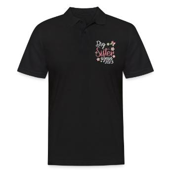 Schwangerschaft Grosse Schwester - Männer Poloshirt - Schwarz - Vorne - Kai (181cm)