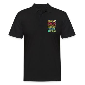 Animal Rescue - Men's Polo Shirt - black - Front - Kai (181cm)