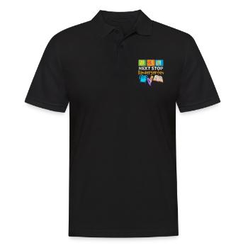 Kindergarten - Männer Poloshirt - Schwarz - Vorne - Kai (181cm)