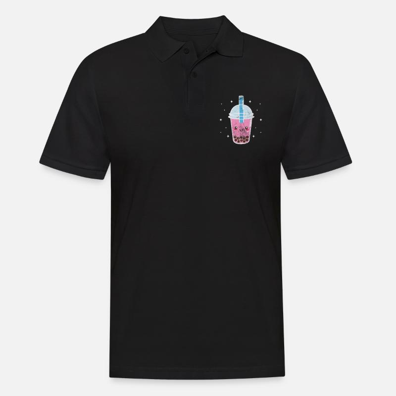 Bubble Tea Boba Tea Kawaii Cadeau - Polo Homme - noir