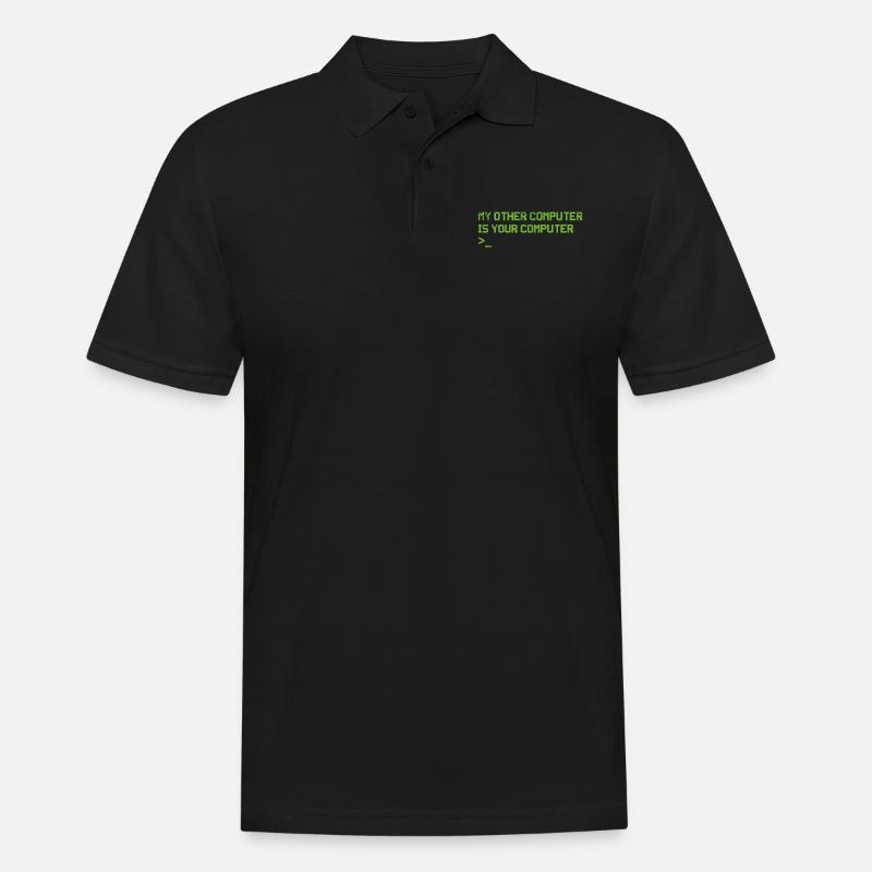 Hacker - Männer Poloshirt - Schwarz