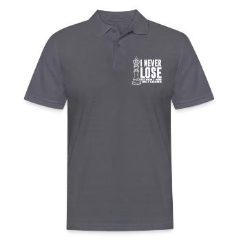 Chess Chessboard Checkmate Chess Player - Men's Polo Shirt - charcoal grey - Front - Nico (186cm)