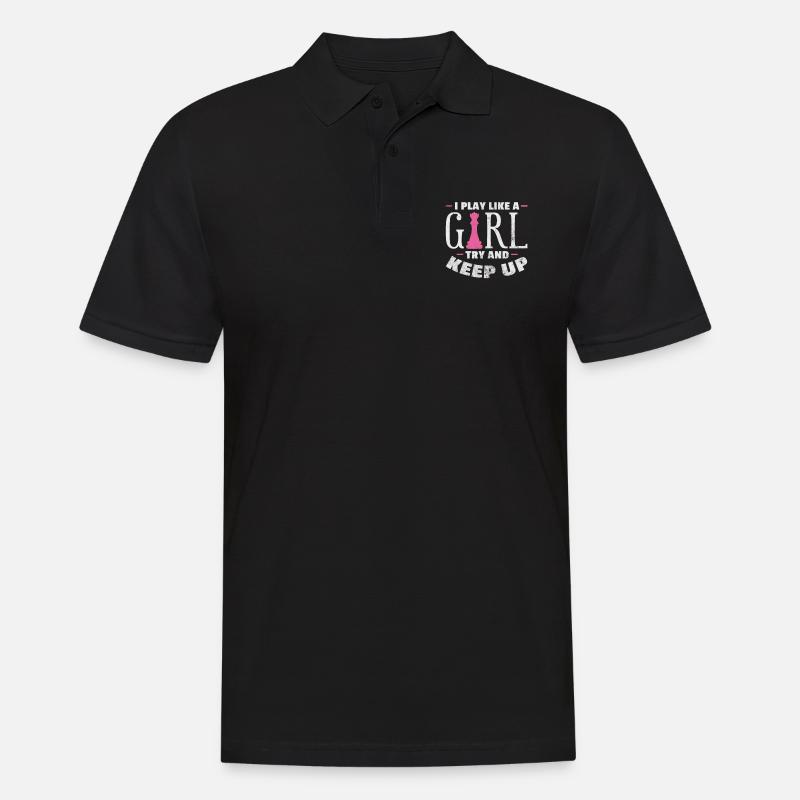 Schach - Männer Poloshirt - Schwarz