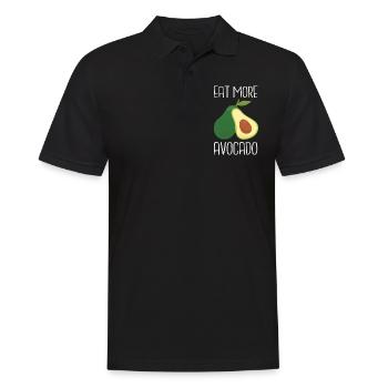 Avocado Guacamole Vegan Geschenk - Männer Poloshirt - Schwarz - Vorne - Kai (181cm)