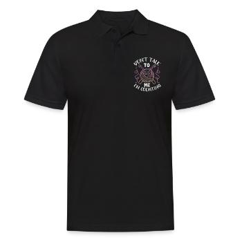 Crochet Knitting - Men's Polo Shirt - black - Front - Kai (181cm)