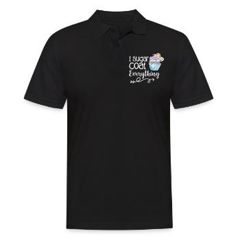 Cupcake Muffin Baking Gift - Men's Polo Shirt - black - Front - Kai (181cm)