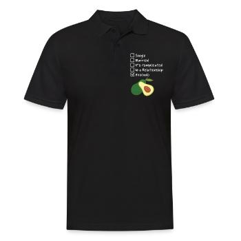 Avocado Guacamole Vegan Geschenk - Männer Poloshirt - Schwarz - Vorne - Kai (181cm)