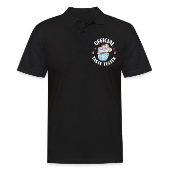 Cupcake Muffin Baking Gift - Men's Polo Shirt - black - Front - Kai (181cm)