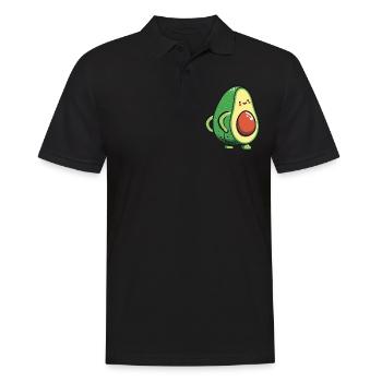 Avocado Guacamole Vegan Geschenk - Männer Poloshirt - Schwarz - Vorne - Kai (181cm)