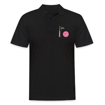 Crochet Knitting Sewing Seamstress Gift - Men's Polo Shirt - black - Front - Kai (181cm)