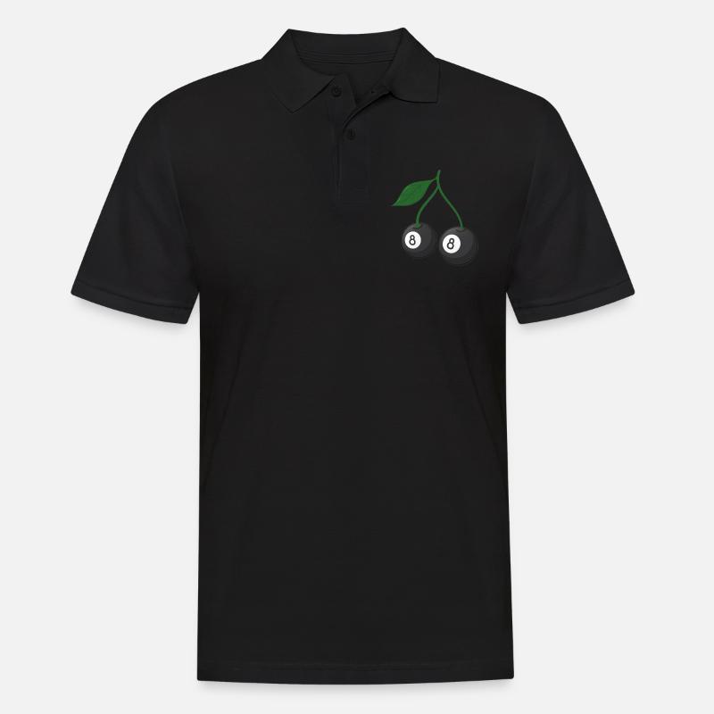 Kirsche Kirschbaum Kirschblüte Frucht Geschenk - Männer Poloshirt - Schwarz