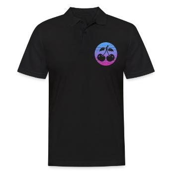 Cherry Cherry Tree Cherry Blossom Fruit Gift - Men's Polo Shirt - black - Front - Kai (181cm)