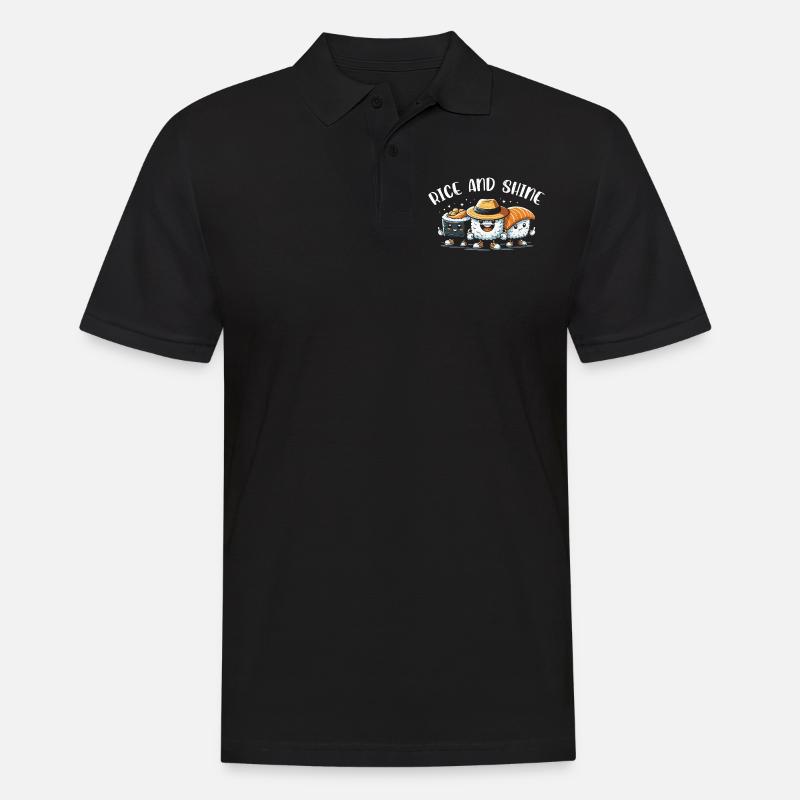 Sushi - Männer Poloshirt - Schwarz