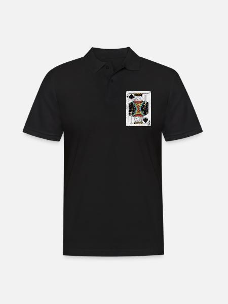 Jeu de cartes de bridge Jeu de cartes Casino Jeu de cartes Cadeau - Polo Homme - noir