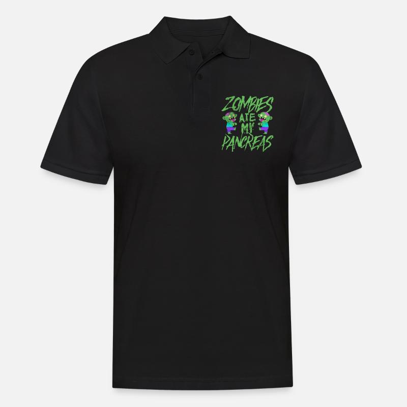 Zombie - Männer Poloshirt - Schwarz