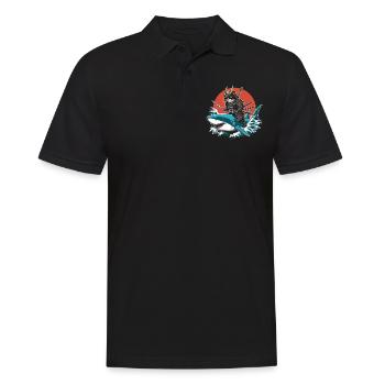 Samurai Ronin Sword Fighting Warrior Gift - Men's Polo Shirt - black - Front - Kai (181cm)