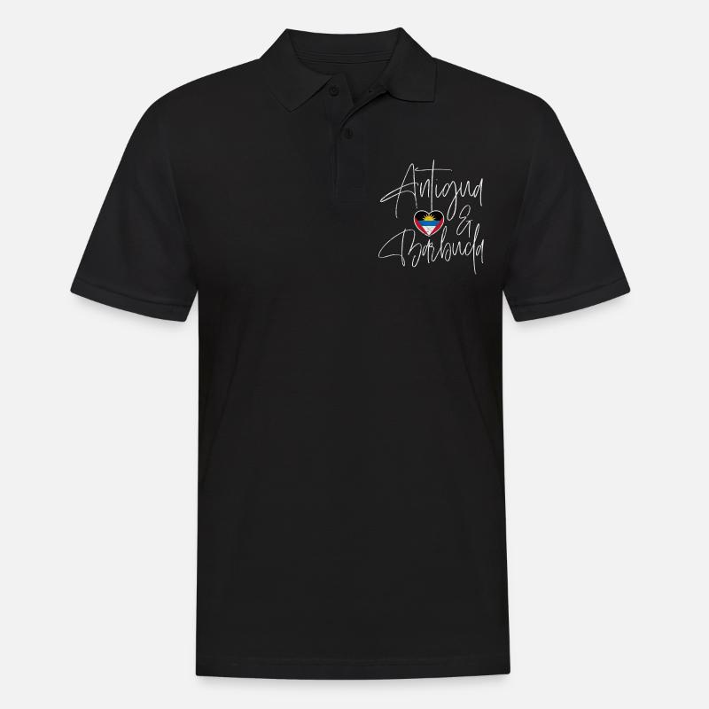Antigua - Männer Poloshirt - Schwarz