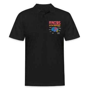Fechten - Männer Poloshirt - Schwarz - Vorne - Kai (181cm)