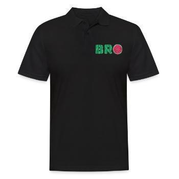 Watermelon Brother - Men's Polo Shirt - black - Front - Kai (181cm)