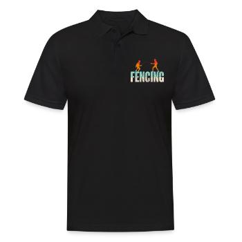 Fechten - Männer Poloshirt - Schwarz - Vorne - Kai (181cm)