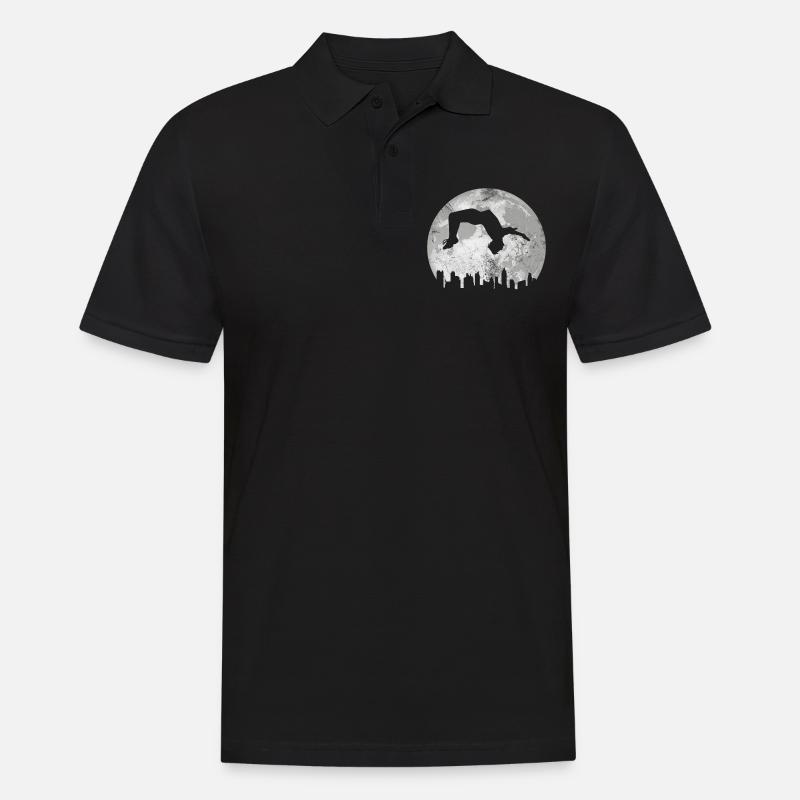 Backflip - Männer Poloshirt - Schwarz