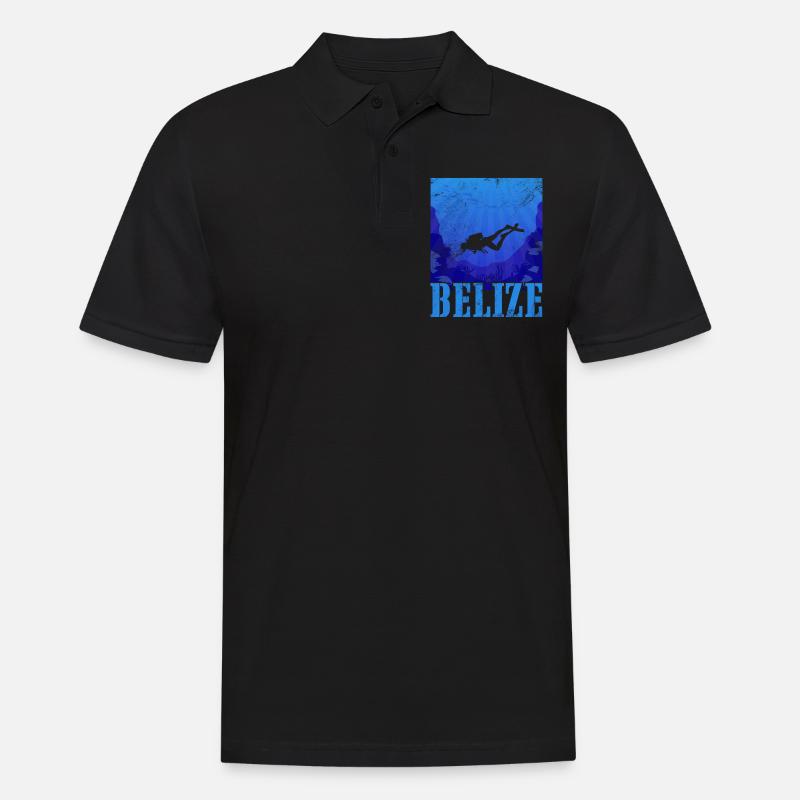 Belize - Männer Poloshirt - Schwarz