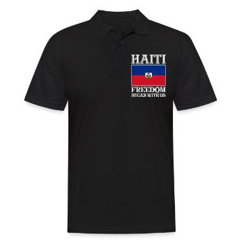 Vacances Haïti Caraïbes - Polo Homme - noir - Devant - Kai (181cm)