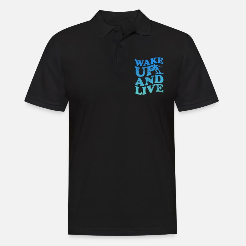 Wakeboard - Männer Poloshirt - Schwarz