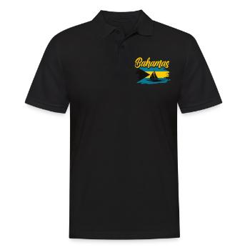 Bahamas Île des Caraïbes Cadeau d’été de l’Atlantique - Polo Homme - noir - Devant - Kai (181cm)